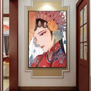 

paint by number art painting by numbers Hand-painted Chinese antique Beijing Opera home corridor decorative painting