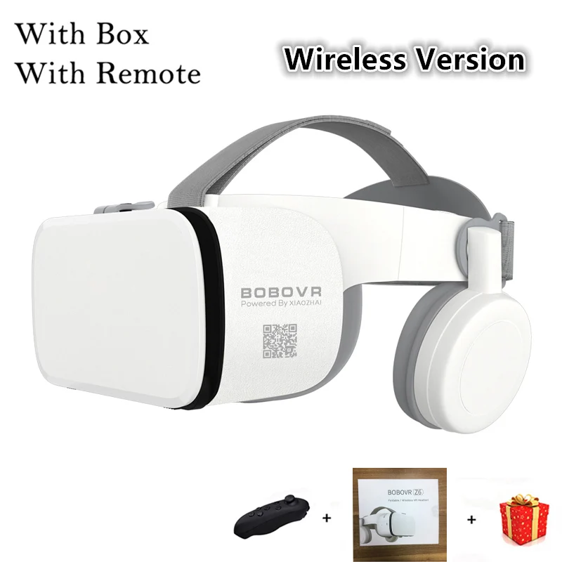 Bobo VR Z6 шлем 3D очки виртуальной реальности Гарнитура для iPhone Android смартфон очки Lunette Ios - Цвет: With Box With Remote