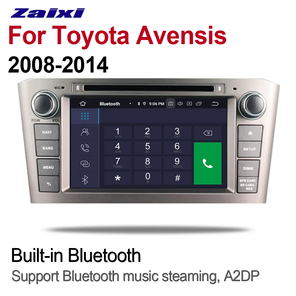 Автомобильный мультимедийный плеер Android 9 автомобильное радио для Toyota Avensis 2008 2009