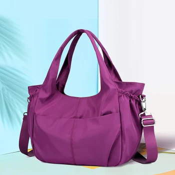 

Leisure Bag Mommy Fashion Large Capacity Multi-functional Single Shoulder Slope Nylon Female Shoulder & Handbags Women Zipper