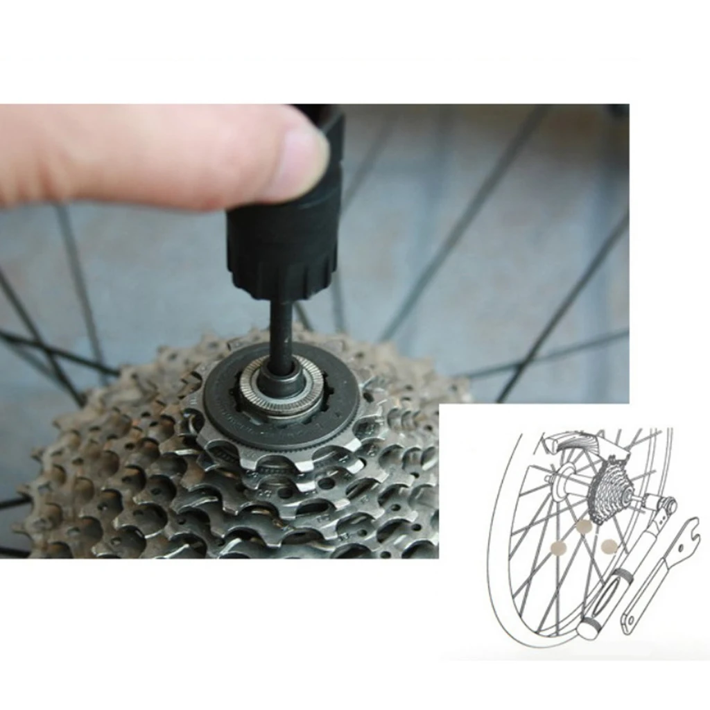 Steel Bike  Cassette Lockring Removing Tool Removal Installer W/ Pin