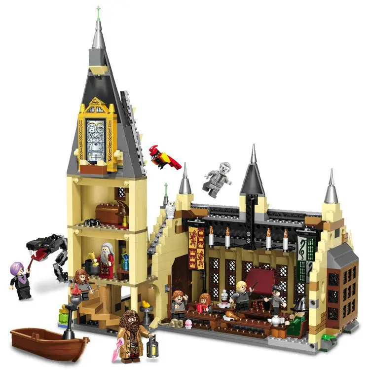 

843pcs Harry Serices Great Hall Compatibie Legoings Building Blocks Toy Kit DIY Educational Children Christmas Gifts