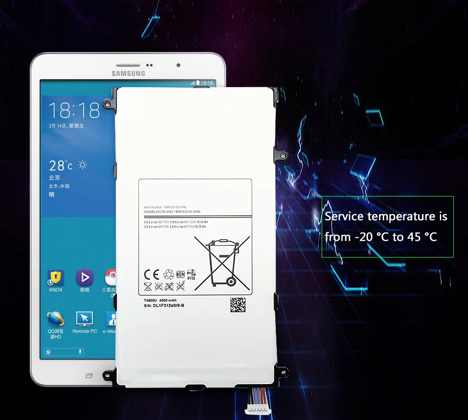 Класс планшет Батарея T4800E T4800C для Samsung Galaxy Tab Pro SM T320 T321 T325 4800 мА-ч