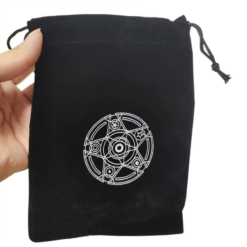 Velvet Pentagram Tarot Card Storage Bag Toy Jewelry Home Mini Drawstring Package 