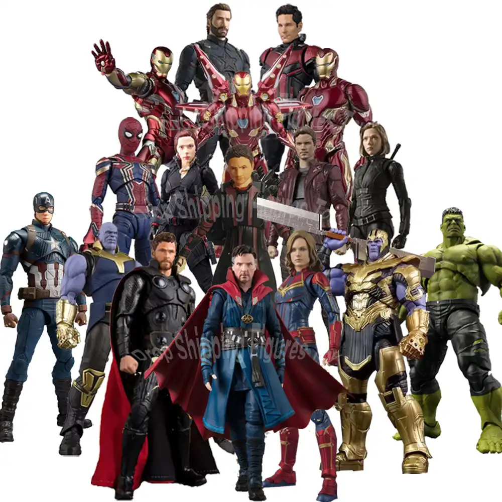 Shf Avengers 4 Endgame Marvel Legends Captain America Thanos Iron Man Star Load Hulk Black Widow Action Figure Toy Doll Aliexpress