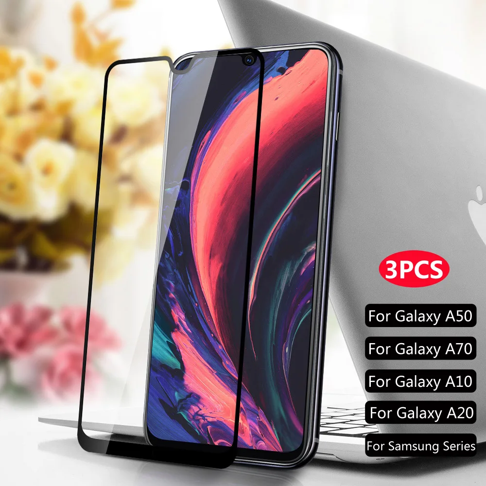 3 шт. закаленное стекло для Samsung Galaxy A20 A40 A60 A70 A80 A90 A10 Защитная пленка экрана M10 M20 M30