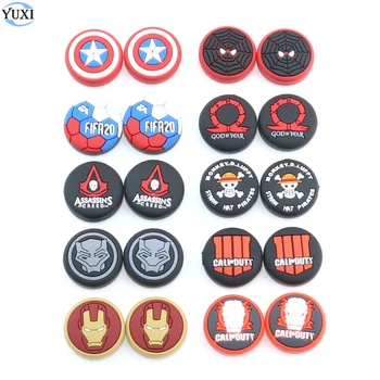 

YuXi 2pcs Game Accessory Protect Cover Silicone Joystick Stick Grip Caps for PS4 PS3 for Xbox 360 for Xbox one Game Controller