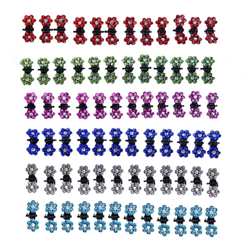 

New 12pcs/set Korea Crystal Hairpins Mini Butterfly Hair Clips for Children Hair Clip Claw Clamp Girls Glitter Hair Accessories