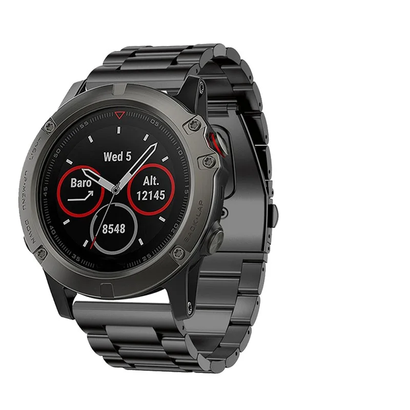 Металлический браслет из нержавеющей стали для часов Garmin Fenix 5X/5X Plus/Fenix 3/3 HR/D2/Descent Mk1 gps Аксессуары для умных часов