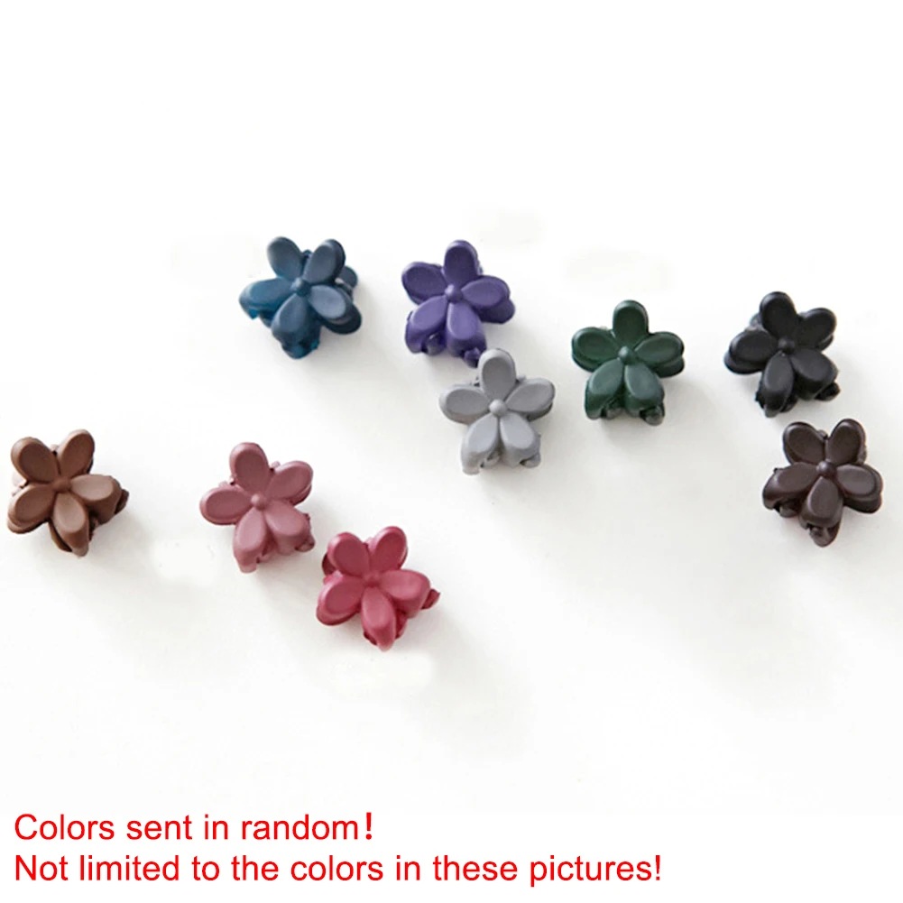 

10pcs Baby Girls Bangs Clip Small Flower Shape Hair Accessories Claw Retro Matte Candy Color Hairpin Cute Lovely Hair Clip
