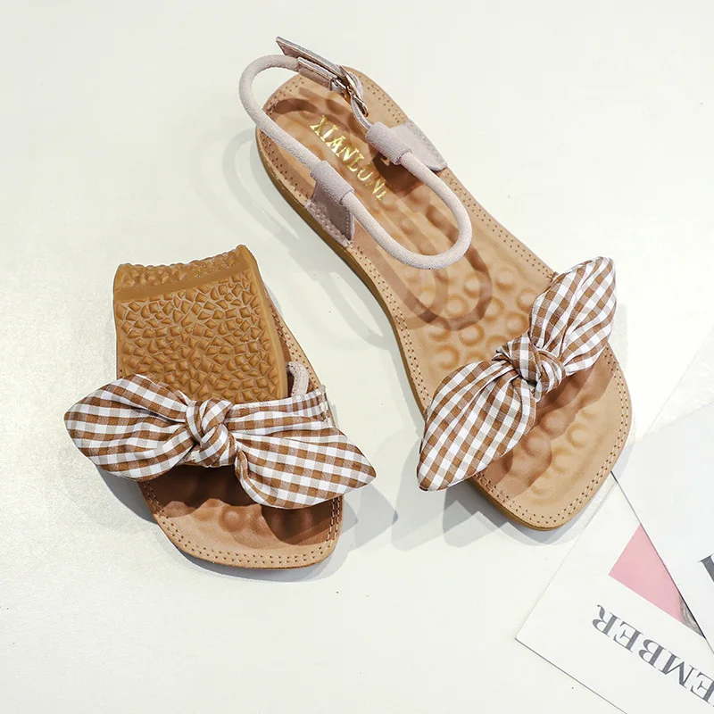 

Soft-Sole WOMEN'S Sandals 2019 New Style Summer WOMEN'S Shoes Versatile Flat Large Size 4143 A- line with Rome Sandals