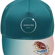 Унисекс я пережила солнечное затмение бейсболки хлопковая ткань регулируемые мексиканские элементы уличные шапки зеленый