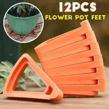 

12 Pcs 7x5.5x2cm Low Profile Flower Pot Feet Garden Plant Pot Feet Risers Outdoor Decor