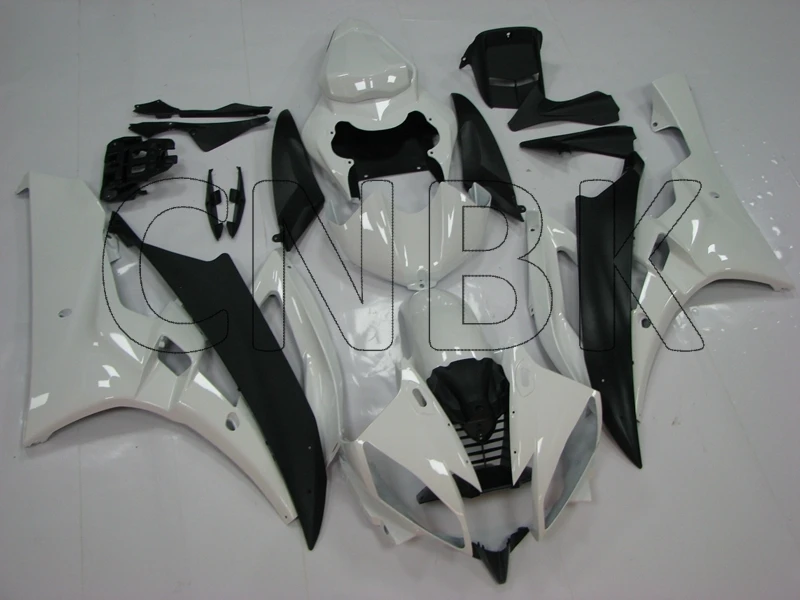 Для YZF600 R6 2007 Abs обтекатель YZF R6 06 белый черный набор для всего тела YZFR6 2006-2007 обтекатель - Цвет: INJECTION mold