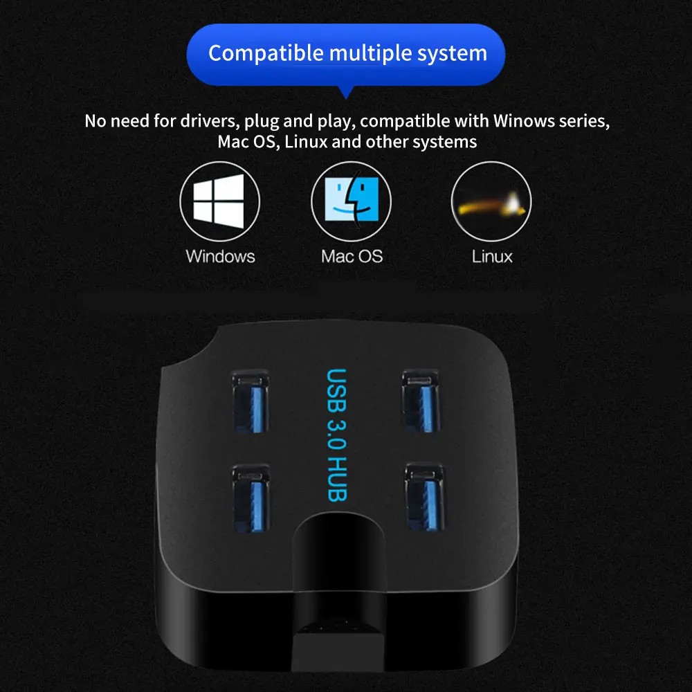 Usb-хаб USB 3,0 концентратор разветвитель несколько USB хаб Тип C концентратор 2,0 мульти хаб расширитель 4 порта концентратор для ПК ноутбук быстрая передача