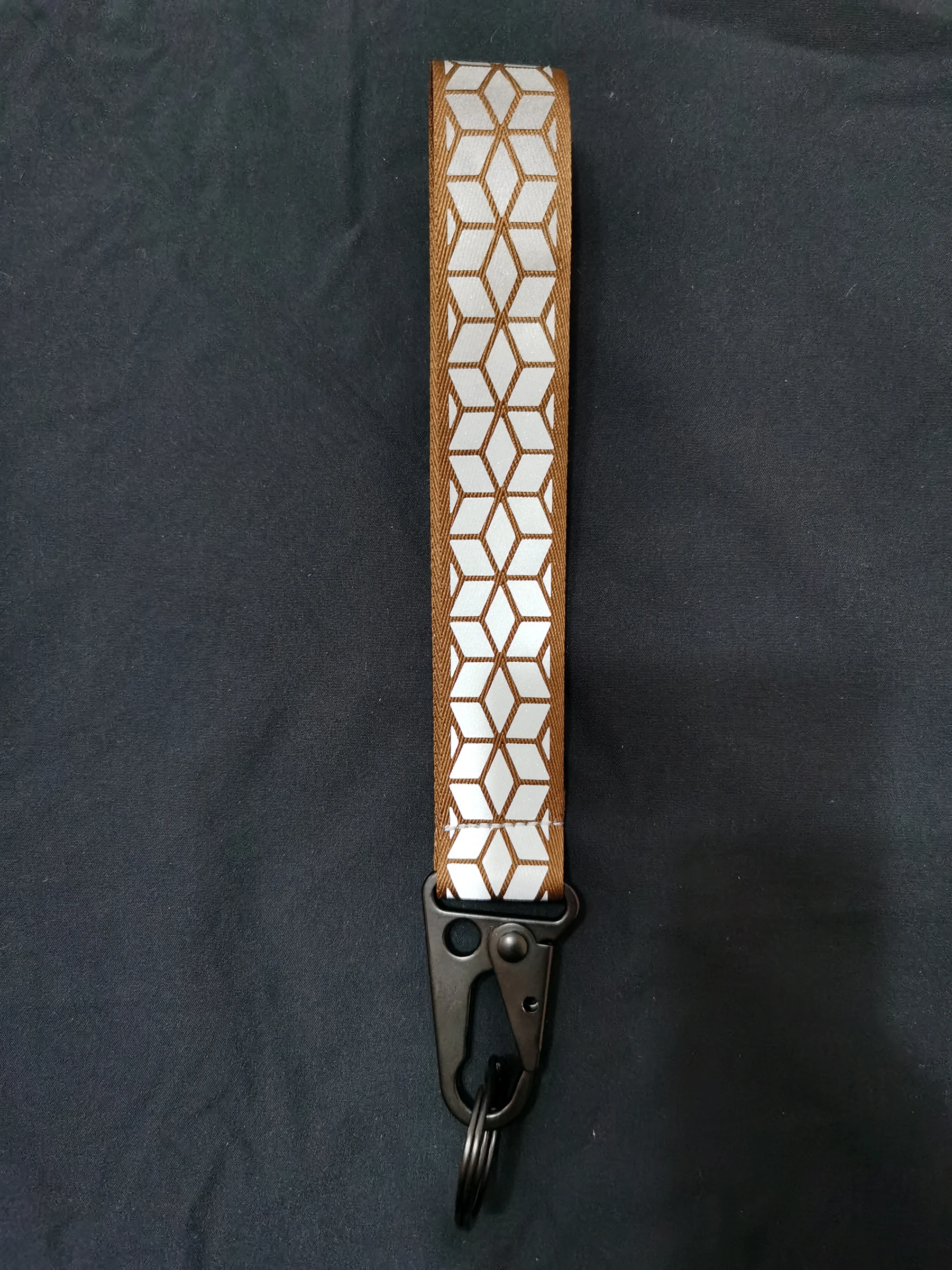 Car Reflective Keychains High Visibility Webbing Material For Bag Pendant Accessories 2.5cm