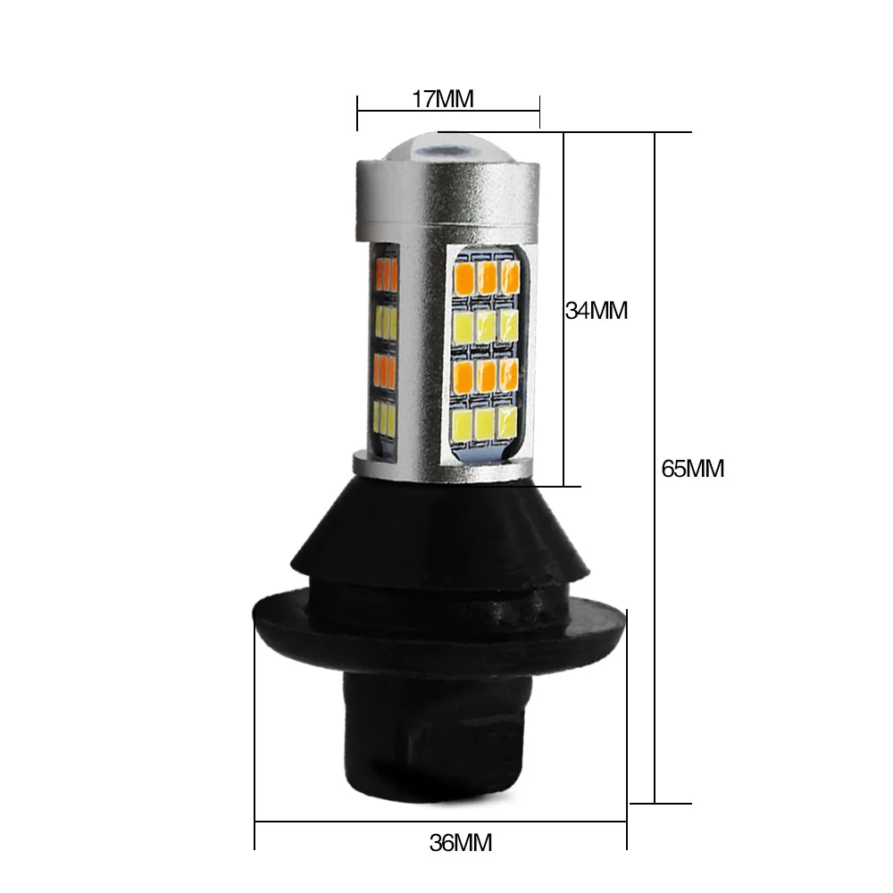 2 шт. светодиодный 1156 P21W PY21W BA15S BAU15S светодиодный CANBUS 42SMD T20 7440 W21W 12V авто лампа сигнальные огни DRL двойной Цвет автомобильной лампы