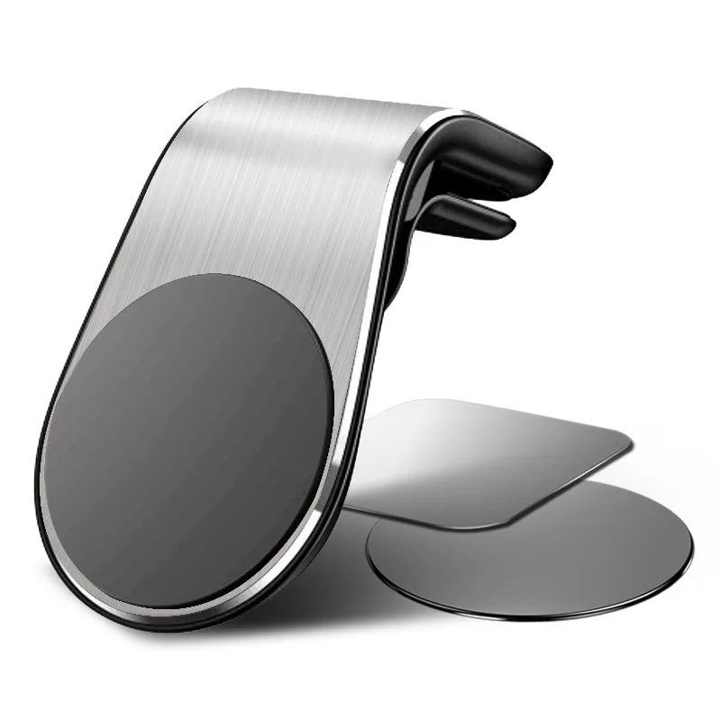 ANMONE Универсальный магнитный автомобильный держатель для телефона в автомобиле, поддержка мобильного телефона, подставка для планшетов и смартфонов - Цвет: Silver Fixed Holder