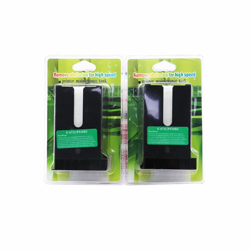 Caixa de Manutenção de Tinta Waste para Epson Cartucho de Tinta Waste do Coletor de Tinta da Impressora Pces Compatível Wf3531 Wf3620 2 T6711 Wf3011 9 Peças de impressora