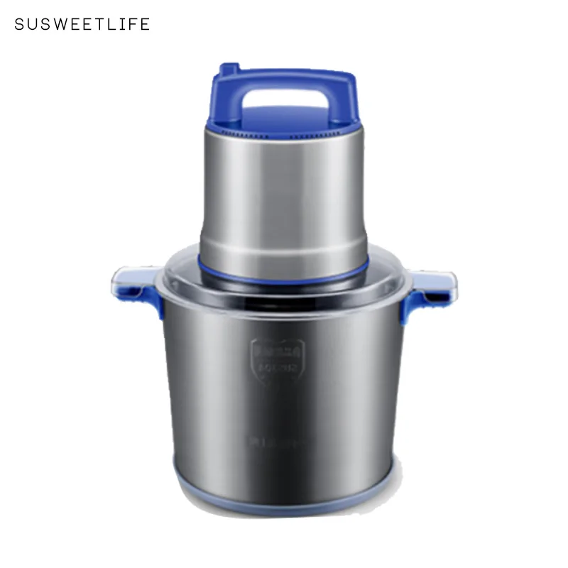 12L Commercial  Meat Grinder 1200W High-power Minced Meat Blender Home Electric Stainless Steel Pepper Garlic Crusher Device