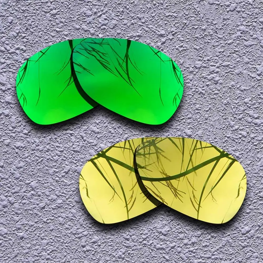 Green-Golden 2 пары Поляризованные замена линз для Oakley Перекрестия 2012 Солнцезащитные очки-несколько вариантов - Цвет линз: Green-Golden