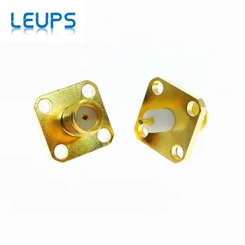 

100PCS SMA Female Panel Mount 4 Holes Flange Deck Solder RF Connector