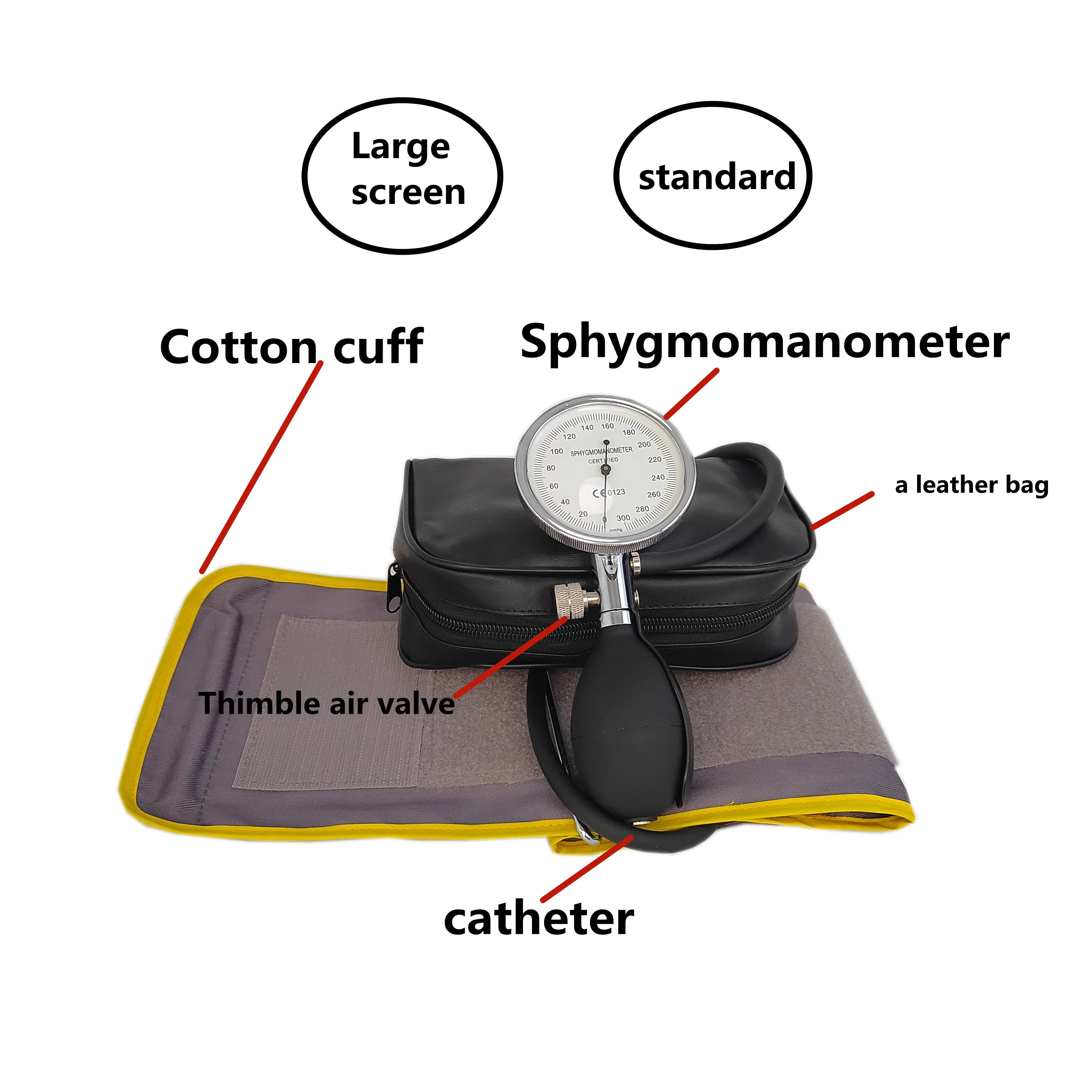 Blood Pressure Monitor Blood Pressure Meter Liquid Free Sphygmomanometer Handheld Large Scale Blood Pressure Measuring Device