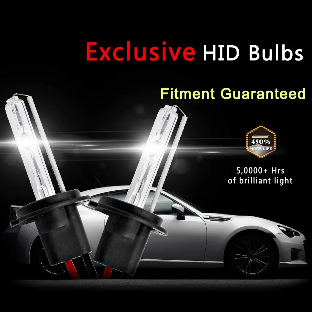 2 шт 12В 55 Вт Ксеон H4 лампы H7 H1 H3 Xenon HID Conversion Kit KitH11 H8 9005 Авто галогенные лампы основного лампа 3000k 4300k 5000K 6000k 8000K