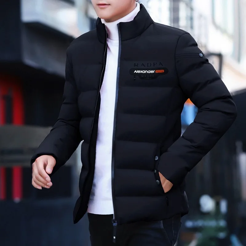 Winter Thick Fashion Man Cotton-padded Clothes Korean-style Slim Fit Short Cotton-padded Jacket Students New Style Online C
