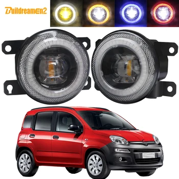 

2 X Car Passenger + Driver LED Fog Light Assembly Angel Eye Daytime Running Lamp DRL 30W 8000LM 12V For Fiat Panda 2012 2013
