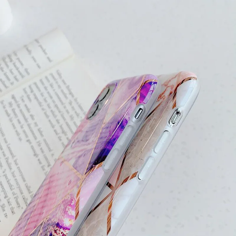 TPU Silicone Geometry Pattern Protective Phone Case For iPhone 11 Pro Max