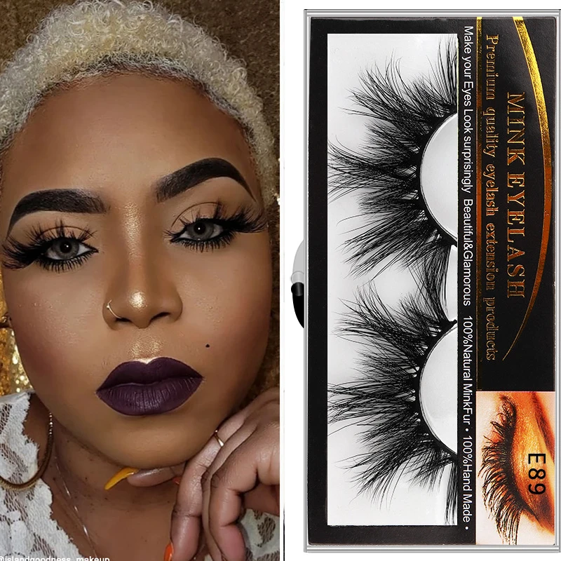 25mm Mink Eyelashes Natural Dramatic Long Lashes Makeup Full Strip False 3D Reusable | Красота и здоровье