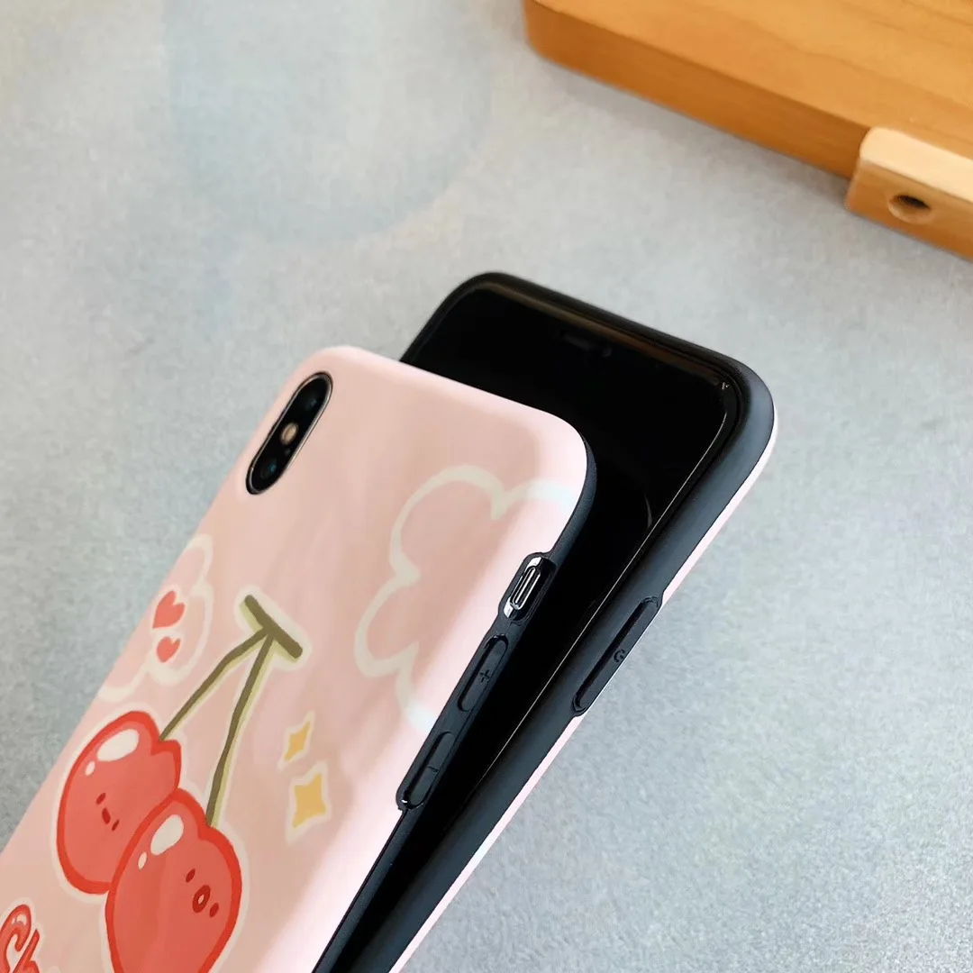 Модный чехол для телефона Фрукты Вишня для Apple iPhone XS MAX XR Fundas милый розовый чехол для iPhone X 8 7 6S 6 Plus Coque Capa