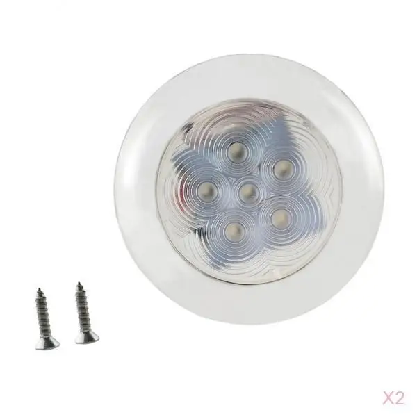 12V Stainless S LED Dome Light Boat Marine RV Cabin Ceiling Lamp 4