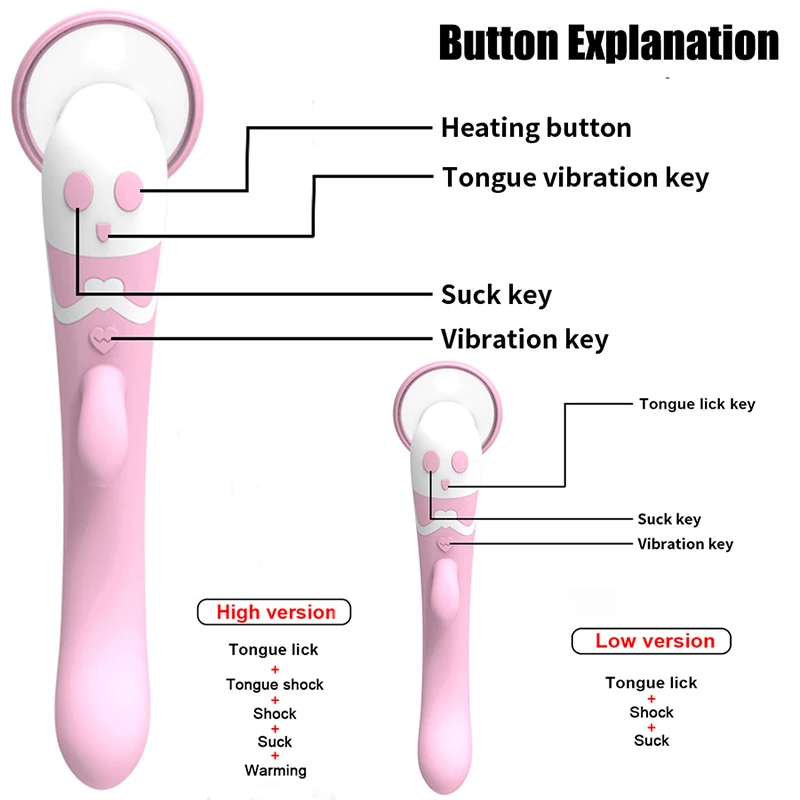 OMYSKY Sucking Vibrator Blowjob Tongue Vibrating Nipple Sucker Adult Oral Licking Clitoris Vagina Stimulator Sex Toys for Women 2