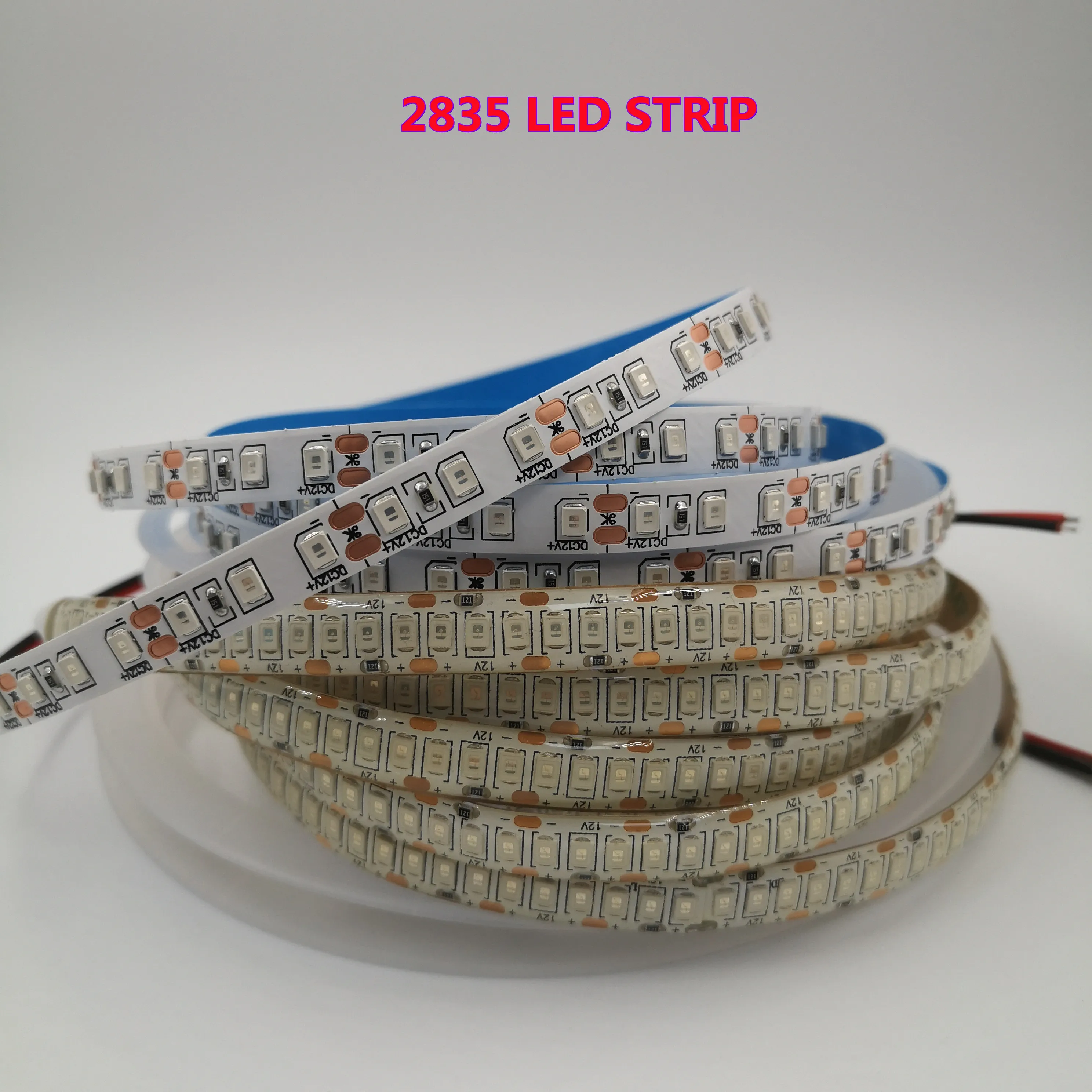 DC12V LED Strip 2835 120/240led/m 5 Meters Flexible Strip Light White,Warm White,Blue,Green,Red No Waterproof Strip