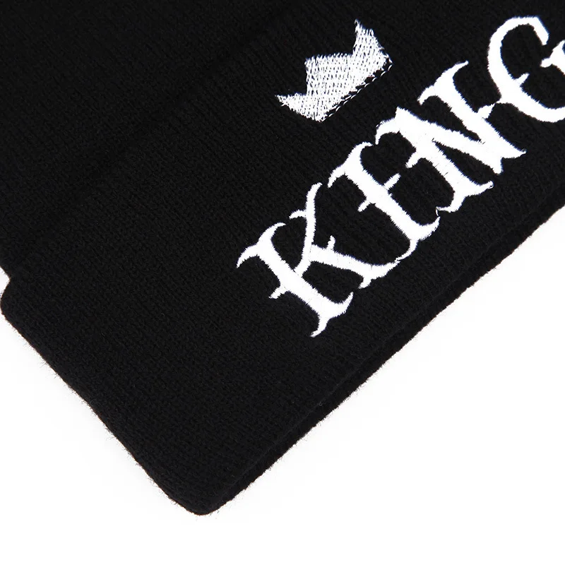 Beanies CrownKING шапка королева письмо вышивка теплая зимняя шапка трикотажная шапка хип хоп для мужчин и женщин для любителей уличного танца облегающая шапка