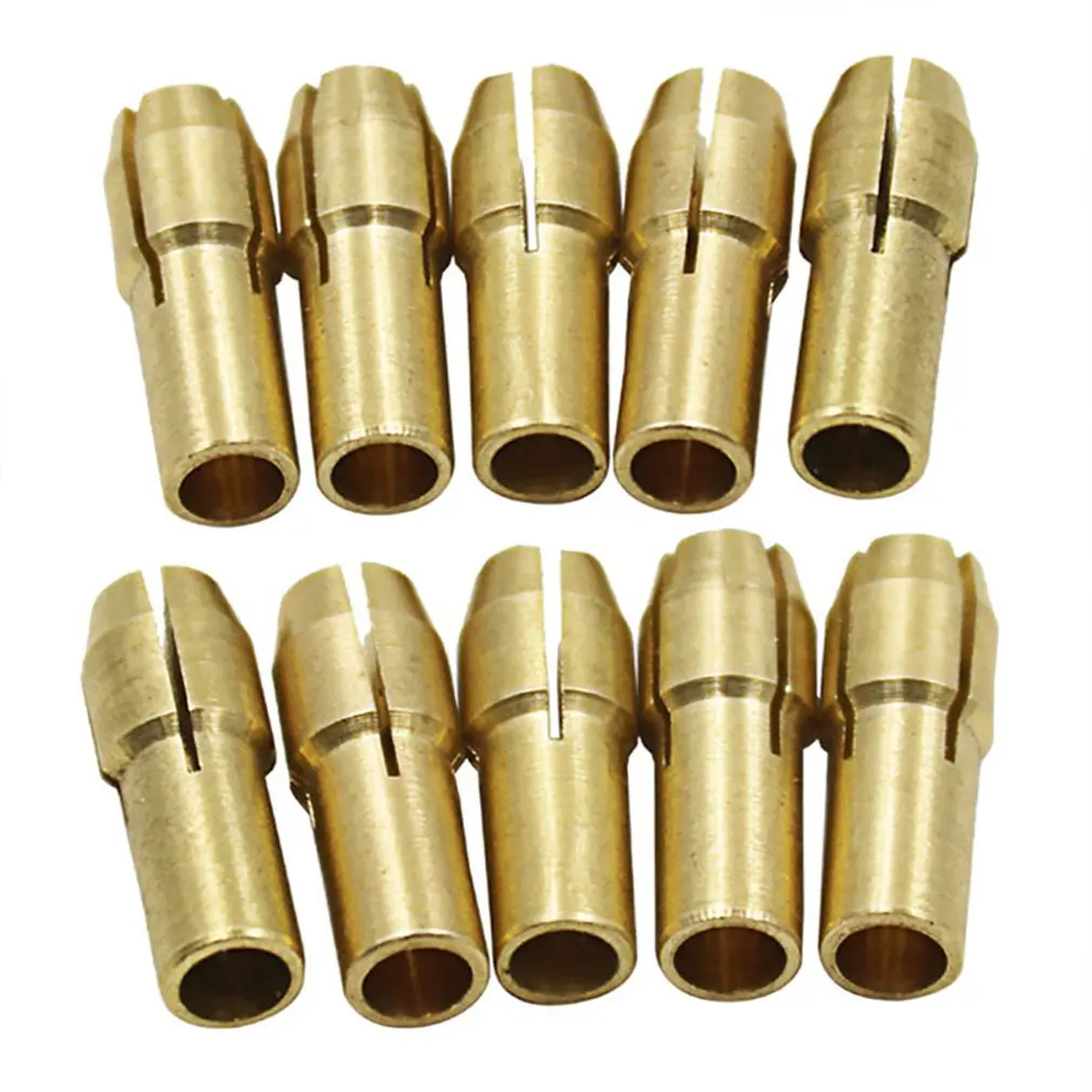 

10PCS/SET Three-jaw Copper Drill Chuck Collet Clip Bit Set for Dremel Rotate Tool Electric Grinding Accessories