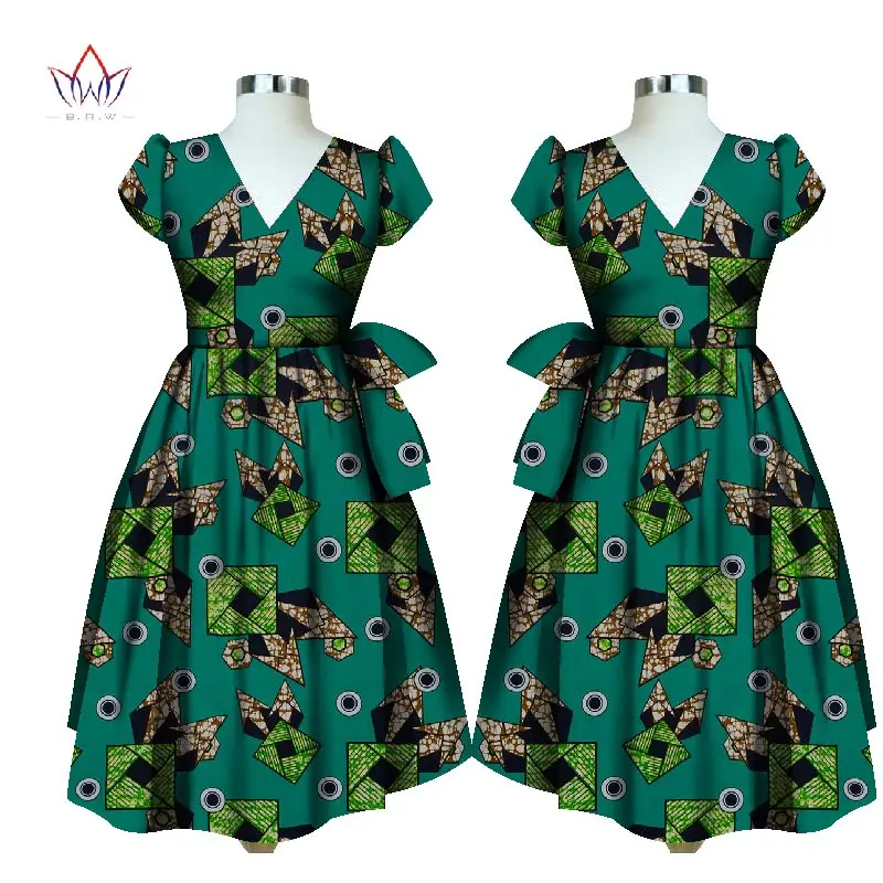 Летнее платье Традиционный Африканский принт Дашики для женщин Femme Vestidos Базен Riche длинные большие размеры 6l brw WY1797