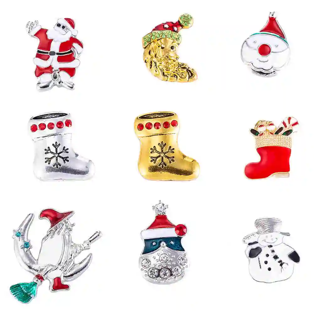 20 шт. новые ювелирные изделия ведьмы Санта Клауса снеговика металлические кнопки