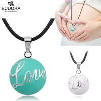 Eudora Angel Caller Baby Chime Ball Blue White Love Letter Harmony Bola Ball Ringing Bola Pendant Necklace Jewelry Pregnant Gift 1