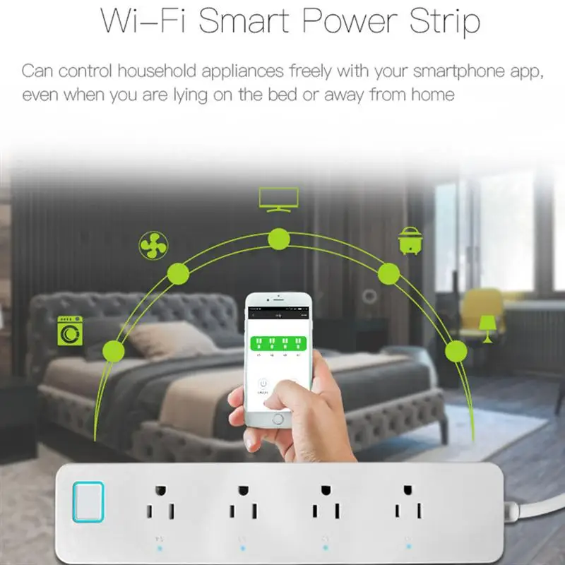 Foxnovo US Plug умный Wifi блок питания приложение дистанционное управление переключатель таймер стабилизатор напряжения розетка с Alexa голосовой помощник
