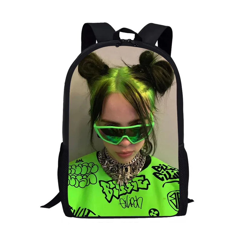 Школьные сумки с героями мультфильмов, детские рюкзаки Billie Eilish, Женский школьный рюкзак для подростков, девочек, рюкзак, детские рюкзаки, Mochila - Цвет: LH1104C