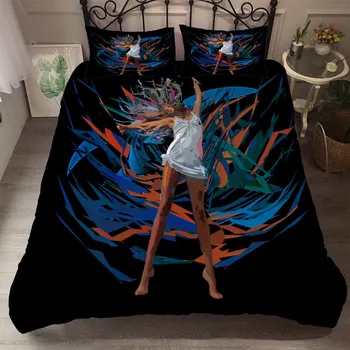 

Hip Hop Dance Water-color Bedding Set Bedroom Decor Doona Quilt Cover Girls Gift Hypoallergenic 1PC Duvet Cover with Pillowcase