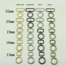 

5pcs 13/16/19/25/32mm O Rings Metal Buckles for Bag Strap Snap Clip Trigger Spring Ring Dog Collar Keychain DIY Accessories