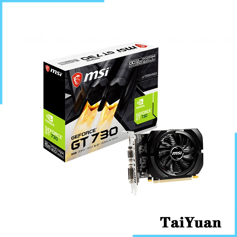 MSI GeForce GT730 2GD3 2G 730 28nm 2 Гб GDDR3 64 бит 128 Новинка | Компьютеры и офис