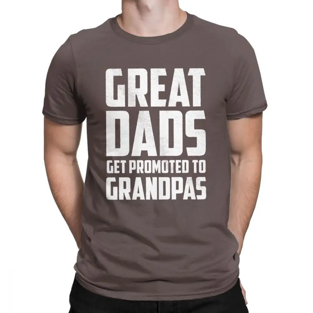 Tyburn/мужская футболка с надписью «Great Dads» и надписью «Get admocted To Grandpas»; хлопковые футболки с юмором и забавными дедушками и папами; подарок на день отца; футболка; одежда - Цвет: Brown