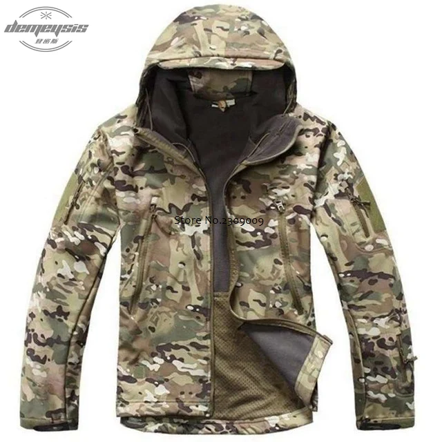 multicam jacket Военная форма, камуфляжный костюм, ветронепроницаемые теплые армейские куртки для мужчин и женщин, походная охотничья куртка, тактические тренировочные штаны - Цвет: multicam jacket