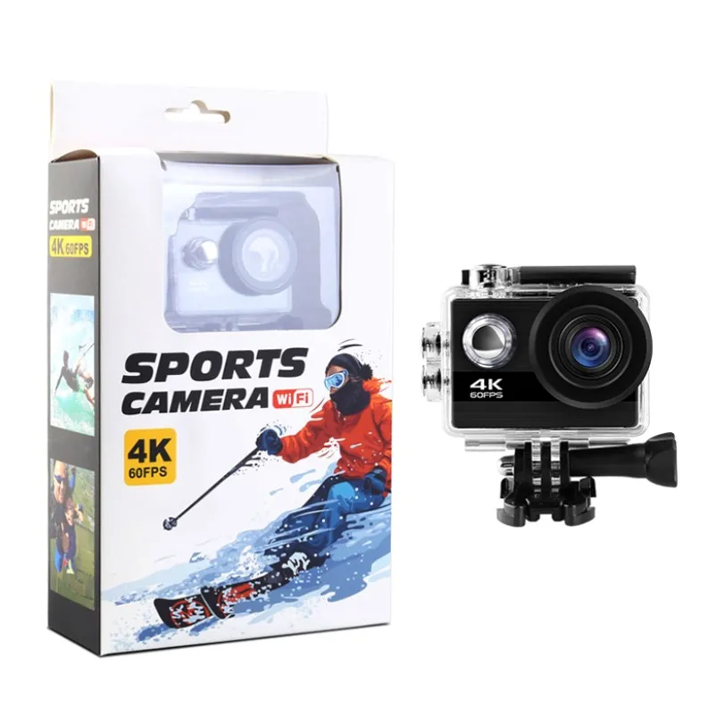 Go pro экшн-камера 2,4 Удаленная ультра 4 K/60FPS камера WiFi Спортивная экшн-видеокамера s 170D Подводная Водонепроницаемая камера - Цвет: Black Action Camera