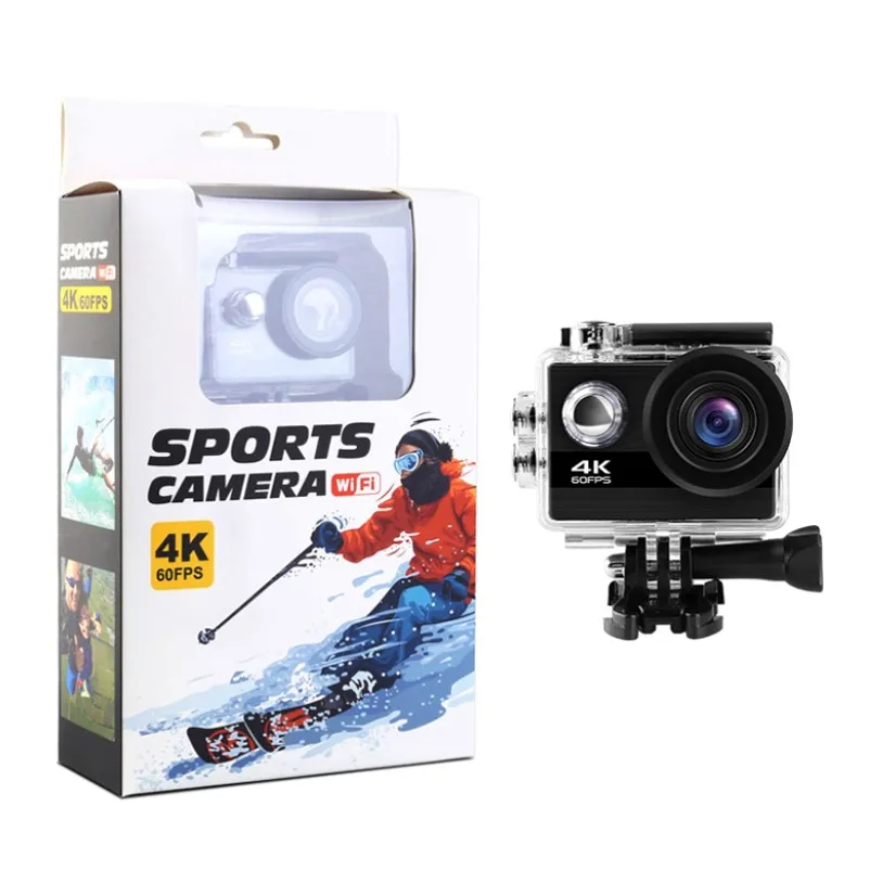 Black Action Camera Go pro экшн-камера 2,4 Удаленная ультра 4 K/60FPS камера WiFi Спортивная экшн-видеокамера s 170D Подводная Водонепроницаемая камера - Цвет: Black Action Camera